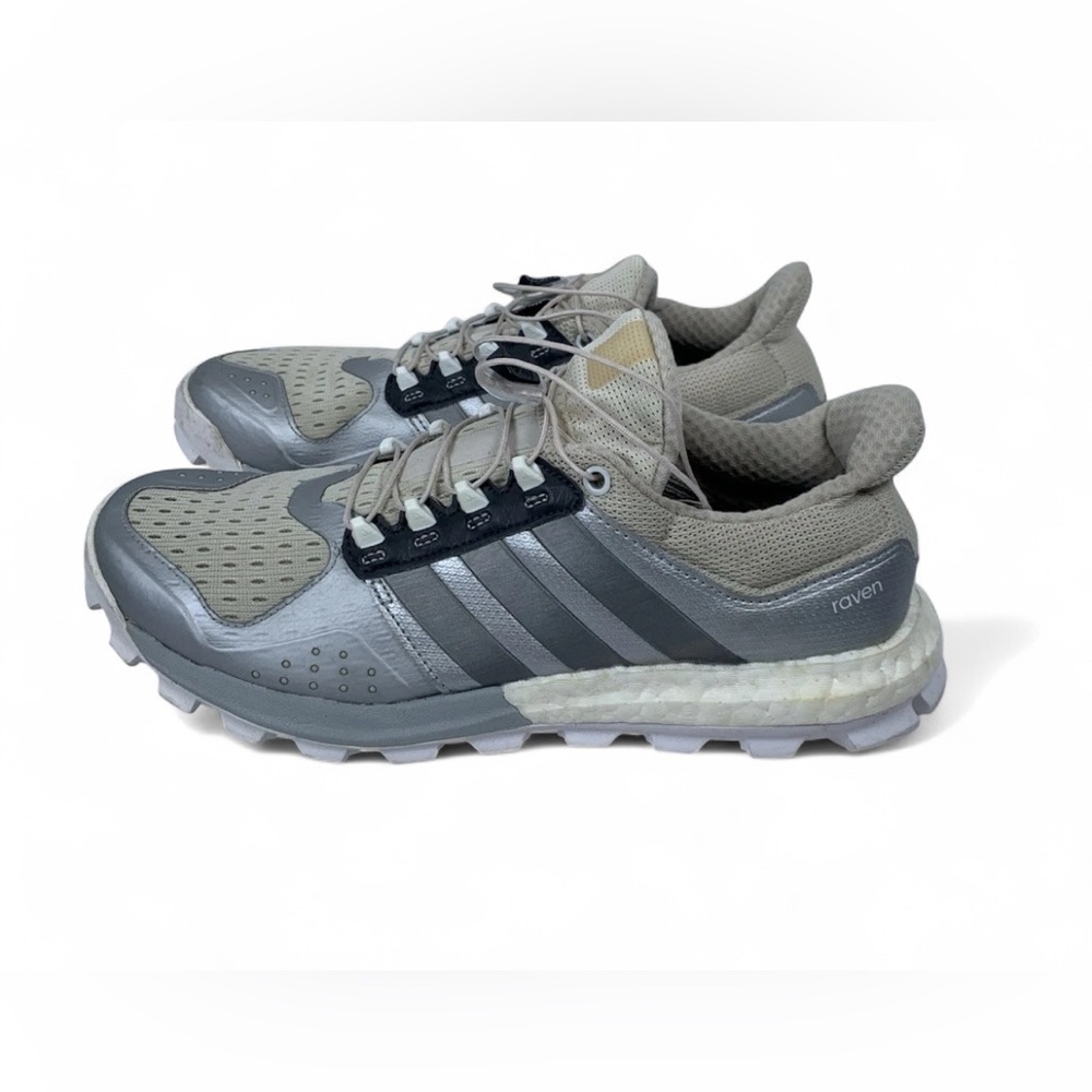 Adidas Terrex Adistar Raven Boost Womens Sz 7 Trail Silver Athletic Sneaker S391